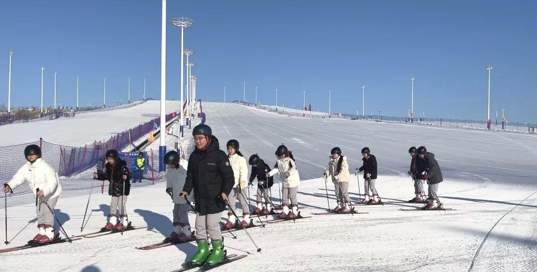 九游体育网站：辽源市万名学生齐上滑雪课(图2)