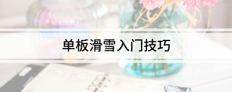 九游体育网站：单板滑雪入门技巧(图1)