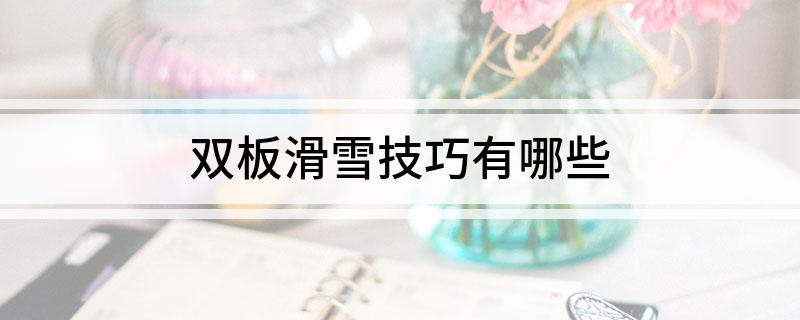 双板滑雪技巧有哪些(图1)